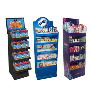Factory Price Eco-Friendly Foldable Compartments Storage Cardboard Custom Display <b>Boxes</b> for Retail Floor Stand Promotion - Product Image 1