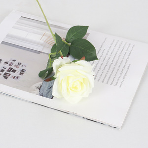 Hot Selling Real Touch <b>Artificial</b> <b>Flower</b> Single Stem Velvet Rose <b>Flower</b> for Wedding Decoration Christmas Decorative - Product Image 3