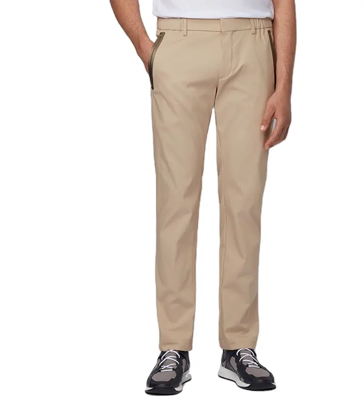 New Arrival Classic Casual Khaki Pants Men's Stretch Trousers Slim Fit