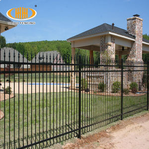 แผงรั้วโลหะสำหรับใช้ในสวนรั้วด้านบนแบบไม่ต้องขุดสีดำเชื่อมได้6x8 - Product Image 5