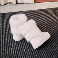 Bottes de neige Mooreyus style identique 2026, mode hiver européenne et américaine, mi-montantes en daim, Space Moon, semelle extérieure en caoutchouc moelleux