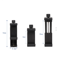 Support de téléphone portable universel à vis 1/4, rotatif à 360 degrés, en ABS, pour trépied et utilisation sur bureau