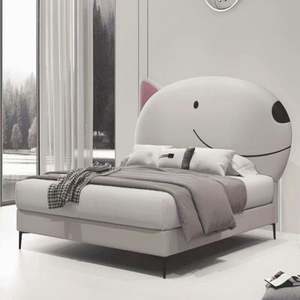 Lit pour enfants princesse 1.5m 1.8m lit simple avec conception de chien de dessin animé style nordique moderne pour les filles - Product Image 3