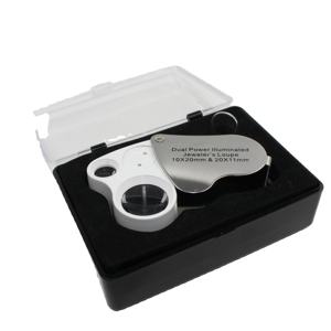 TH-600116 Sieraden <span class=keywords><strong>Loupe</strong></span>, 10X/20X Verlichte Juweliersloepje 2 Lens Ontwerp - Product Image 1