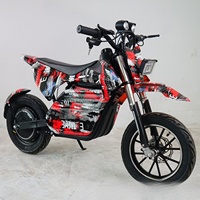 Mini moto électrique tout-terrain avec moteur arrière sans balais de 500W, cadre en aluminium, pour les enfants, pour la conduite dans la cour