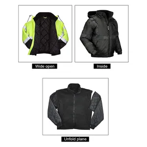 Jessubond Ropa DE SEGURIDAD reflectante Chaqueta aislada para hombre Ropa DE TRABAJO impermeable de invierno Sudadera con capucha reflectante Hi Vis