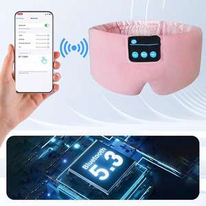 Antifaz <span class=keywords><strong>de</strong></span> Seda con Auriculares Bluetooth 5.3, 16 Horas <span class=keywords><strong>de</strong></span> Reproducción, Oscurecimiento Total, OEM, MOQ 100 Unidades - Product Image 5