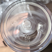 Vente en gros de canettes cylindriques transparentes en PET imprimées sur mesure, avec couvercle à vis en aluminium de qualité alimentaire, pour bière, soda, jus, thé, 250 ml, 500 ml