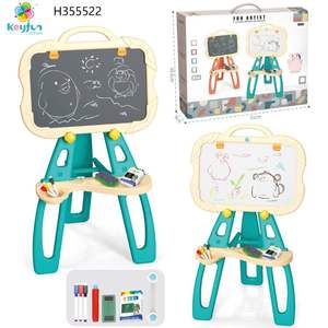 <span class=keywords><strong>2</strong></span>-In-1 Kinderen Tekentafel & Ezel, Dubbelzijdig Schoolbord Whiteboard Met Stabiele Stand & Art Benodigdheden, Educatief Speelgoed Cadeau - Product Image 5