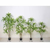 Arbre de fer brésilien simulé Dracaena Fragrans décoratif artificiel bonsaï herbe feuille-Type feuilles bureau à domicile hôtel en plein air