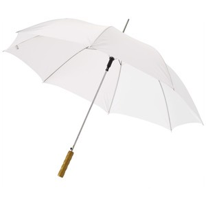 Parapluie automatique Lisa 23'' avec poignée en bois droite de style chinois à trois plis, modèle 109017-9 - Product Image 1