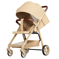 Poussette Bébé Réversible 0-3 Ans, Options Assise et Inclinable, Pliable en une seule étape, Légère en Alliage d'Aluminium, Charge Maximale 15kg