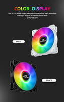 SNOWMAN 120mm PWM alta velocidad ARGB direccionable RGB ventilador 4 pines potencia caja de plástico placa base sincronización Compatible enfriador de escritorio