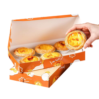 Boîtes à cupcakes en papier kraft blanc personnalisées écologiques, boîte à tartelettes aux œufs 2/4/6 pièces pour l'emballage avec fenêtre