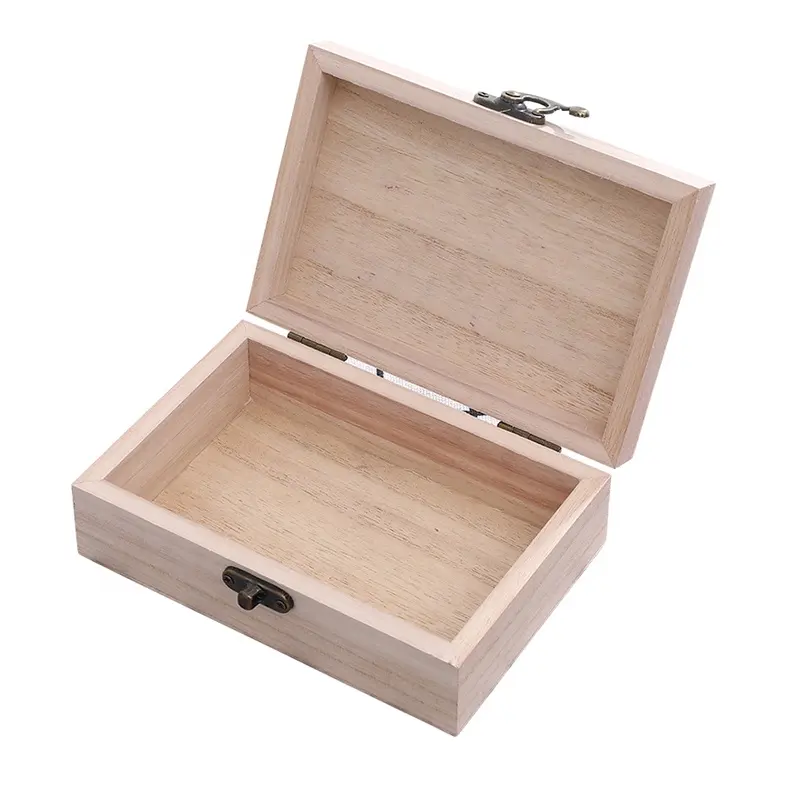 При индивидуальном заказе Горячая продажа Незаконченные деревянные коробки деревянный ящик для хранения