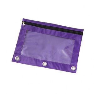 Estuche para lápices de tela Oxford de tres orificios, carpeta de hojas sueltas, almacenamiento duradero de gran capacidad para suministros escolares y de oficina - Product Image 5