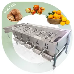 Electronic Commercial Papaya Potato Date Apple Cucumber Coconut Pomegranate Sorting Machine and Clean