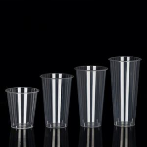 Vasos Desechables al por Mayor con Logotipo Personalizado, Biodegradables, para Té de Burbujas, Jugos, Vasos de Plástico PP Transparente Esmerilado con Tapas - Product Image 5