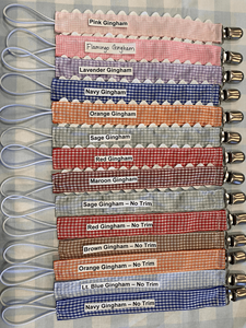 Clip para Chupete de Bebé Recién Nacido con Bordado Personalizado, Cinta Sólida, Diseño Gingham, Correa para Chupete, Regalo para Bebé 2026 - Product Image 5