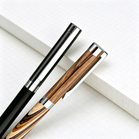 Stylos à bille en métal écologiques en bois de santal, vente en gros, stylos gel de haute qualité pour signature professionnelle avec logo personnalisé, cadeaux d'entreprise