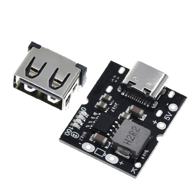 Type-C USB 5V 2A Boost Converter Step-Up Power Module Lithium Battery Charging Protection Board LED Display USB For DIY Charger