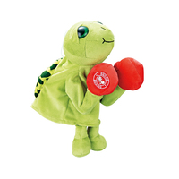 Juego de Deportes Interactivos de Interior con Diseño de Tortuga de Peluche, Muñeco Robot de Boxeo y Lucha con Guantes, Juguete para Niños