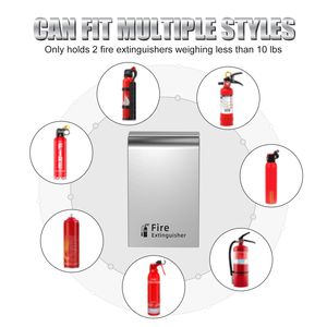 Armoire murale en acier inoxydable pour <span class=keywords><strong>extincteur</strong></span> de 10 lb, boîte métallique pour extincteurs de 5 lb et 10 lb - Product Image 6