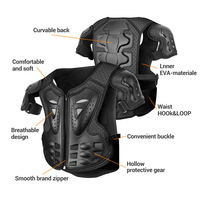 Casque de moto et veste de protection pour enfants avec fonctions anti-chute et résistantes à l'usure pour les jeunes motocrossistes