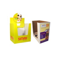 Présentoir hexagonal moderne et portable en carton, écologique, avec pelliculage brillant, pliable et autoportant pour supermarché