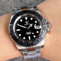 Tandoorio SUB Diving 20Bar montre mécanique étanche pour hommes 904L Bracelet 120 clics lunette saphir cristal