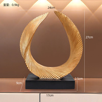 2025 personnalisé en gros décoration de la maison fabricant résine Art Sculptures moderne intérieur bureau Table décoration Sculpture