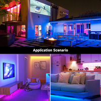 SIXWGH Tuya Smart WiFi & Zigbee RGBW Bulb 5050RGB 2835 putih kontrol aplikasi sinkronisasi musik IP65 tahan air meja potong fleksibel rumah