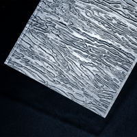 Feuille acrylique décorative transparente à motif personnalisé, gaufrée, pour décoration intérieure