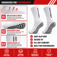 Chaussettes de football en nylon personnalisées avec grip, chaussettes de sport athlétiques en silicone, chaussettes de football antidérapantes en coton tricoté XY de haute qualité