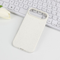 Coque Écologique Biodégradable en Paille de Blé Mat pour iPhone 17 Air 16E 15 14 Plus 13 12 Mini 11 Pro Max – Housse de Protection Souple en TPU