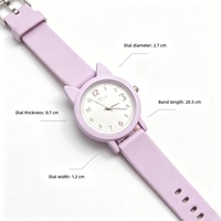 Nouvelle Montre à Quartz Tendance pour Femmes et Filles, Affichage Numérique Coloré, Cadran Chat, Bracelet en Silicone Confortable, Étanche, Vente en Gros