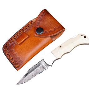 Best Selling High Quality Wholesale Price Damascus Steel Folding Back <b>Lock</b> <b>Knife</b> Custom Pocket Hunting Survival Multi-Functional - Product Image 1