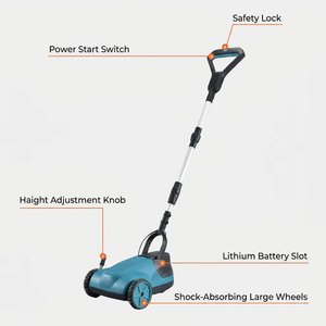 Tondeuse à gazon électrique sans fil 21V de qualité industrielle avec batterie au lithium, poignée télescopique, puissance 600W, désherbeur portable - Product Image 5