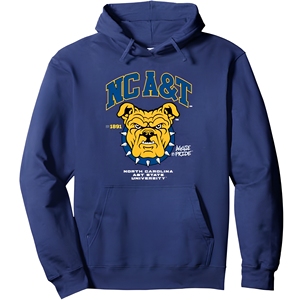 Sudadera con Capucha de Felpa de la Universidad North Carolina A&T Aggies, Sudadera Informal de Manga Larga con Bolsillo Canguro - Product Image 6