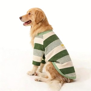 T-shirt Vintage a Righe Retrò per Cani - Morbida Abbigliatura Estiva per Cani di Piccola e Media Taglia - Abbigliamento Casual Quotidiano per Animali Domestici - Product Image 5