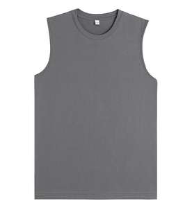 Débardeur de gym en coton respirant pour hommes, t-shirt pour la course à pied, l'haltérophilie et les entraînements d'été - Product Image 3