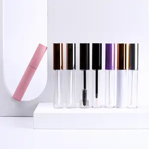 Luxe Lege 10Ml Plastic Lipgloss Buizen Custom Label Met Aluminium Plastic Deksel Mascara Buizen