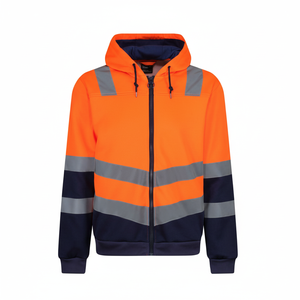 Chaqueta de trabajo con capucha polar de alto rendimiento Costuras reforzadas, bolsillos con cremallera y ajuste ajustable Hecho en Pakistán. - Product Image 1