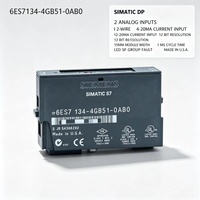 6ES7134-4GB51-0AB0, 6ES7 134-4GB51-0AB0 pour Siemens PLC, module d'entrée analogique ET200S, 2AI 4-20mA, 14 bits, largeur 15 mm