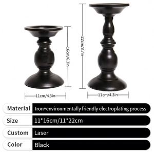 Candelabros Decorativos de Hierro Negro Estilo Americano 2025, Elegantes para Comedor - Product Image 2