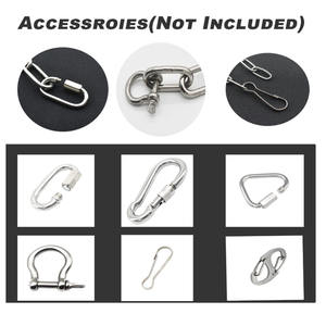 स्टेनलेस स्टील304 सुरक्षा श्रृंखला 20in (l) x 0.12in (t) लंबी लिंक श्रृंखला प्रकाश - Product Image 6