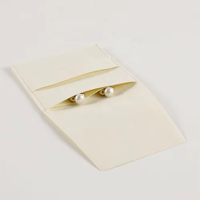 Petite boucle d'oreille collier bracelet anneau enveloppe en velours emballage à rabat sac à bijoux personnalisé en microfibre pochette à bijoux avec logo