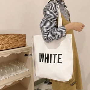 Hot Sell Custom Printed Logo Office Travel Organic Cotton Large Color Recyclable Canvas Shopping Tote Bag - Product Image 3