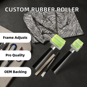 Rouleau de jointoiement industriel en caoutchouc personnalisable pour bricolage, cadre réglable, manche en bois, pour insonorisation automobile et rouleaux de peinture - Product Image 2