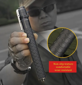 Heavy Duty Foldable Stainless Steel Rod with Rubber <b>Grip</b>, Suitable for Industrial or Outdoor Use Hiking <b>Pole</b> - Product Image 2